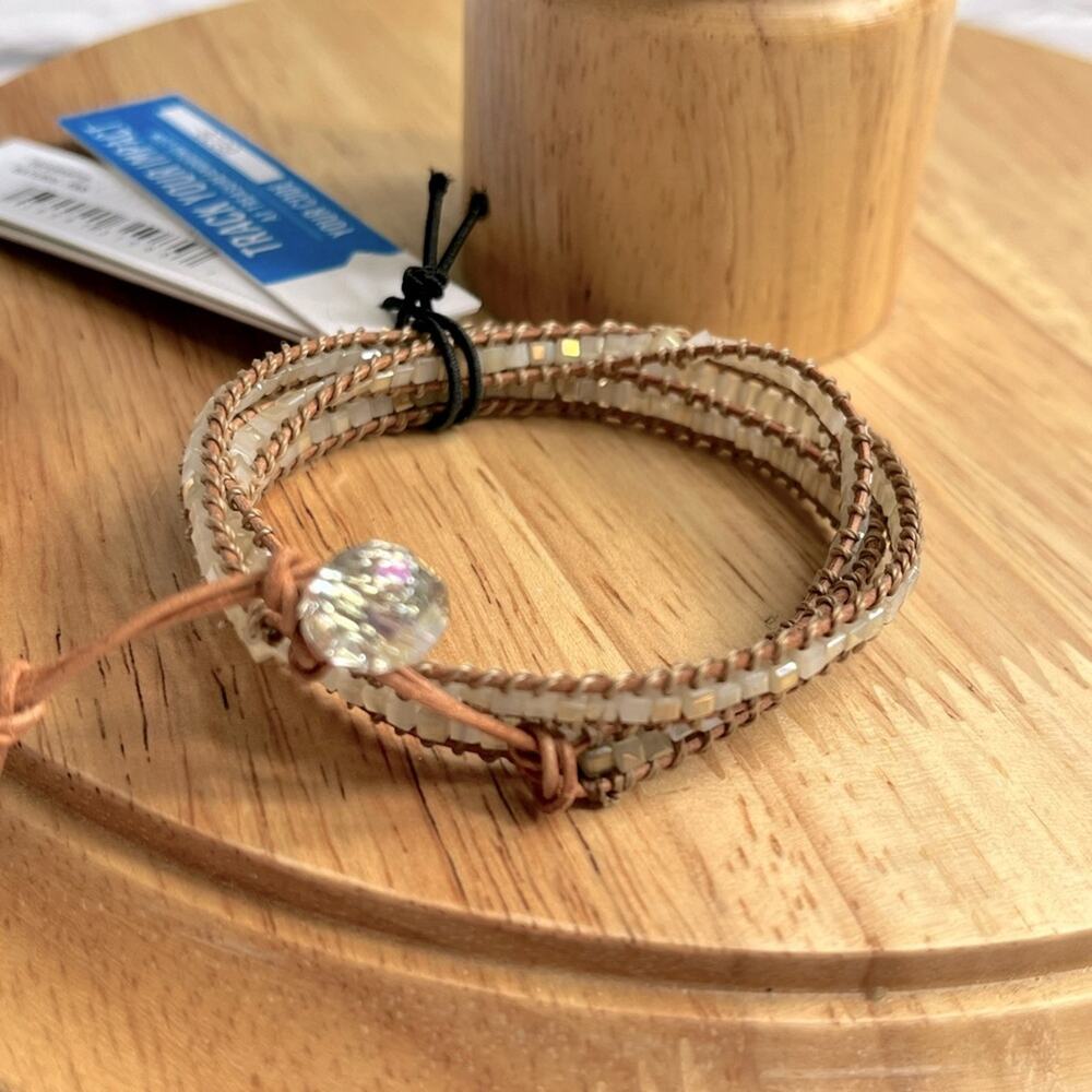 Treasure and bond beaded wrap bracelet new